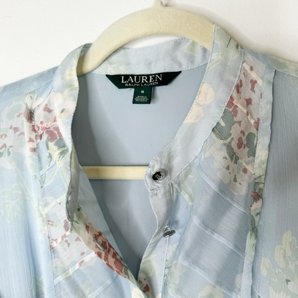 Lauren Ralph Lauren Janevra Chiffon Dress Tiered Size 6 - Picture 8 of 10